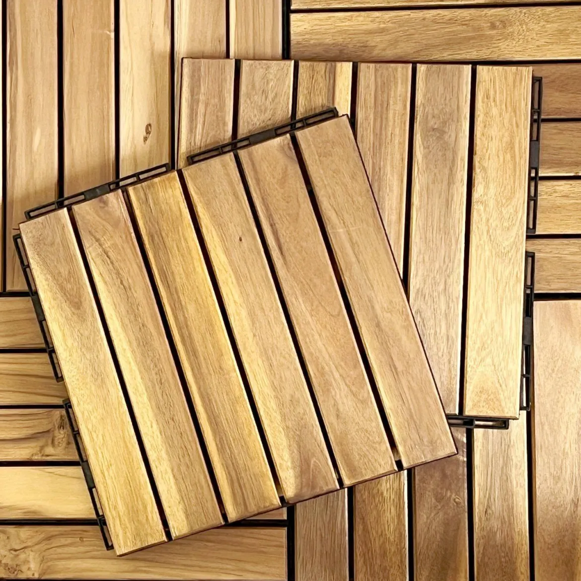 Set di piastrelle per decking in legno, 30x30cm