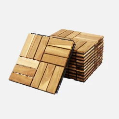 Set di piastrelle per patio in legno, 30x30cm