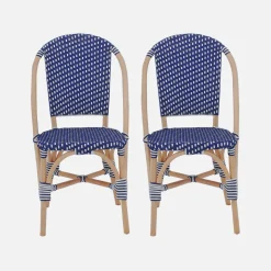 Set di 2 sedie bistrot in rattan e polyrattan