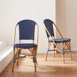 Set di 2 sedie bistrot in rattan e polyrattan