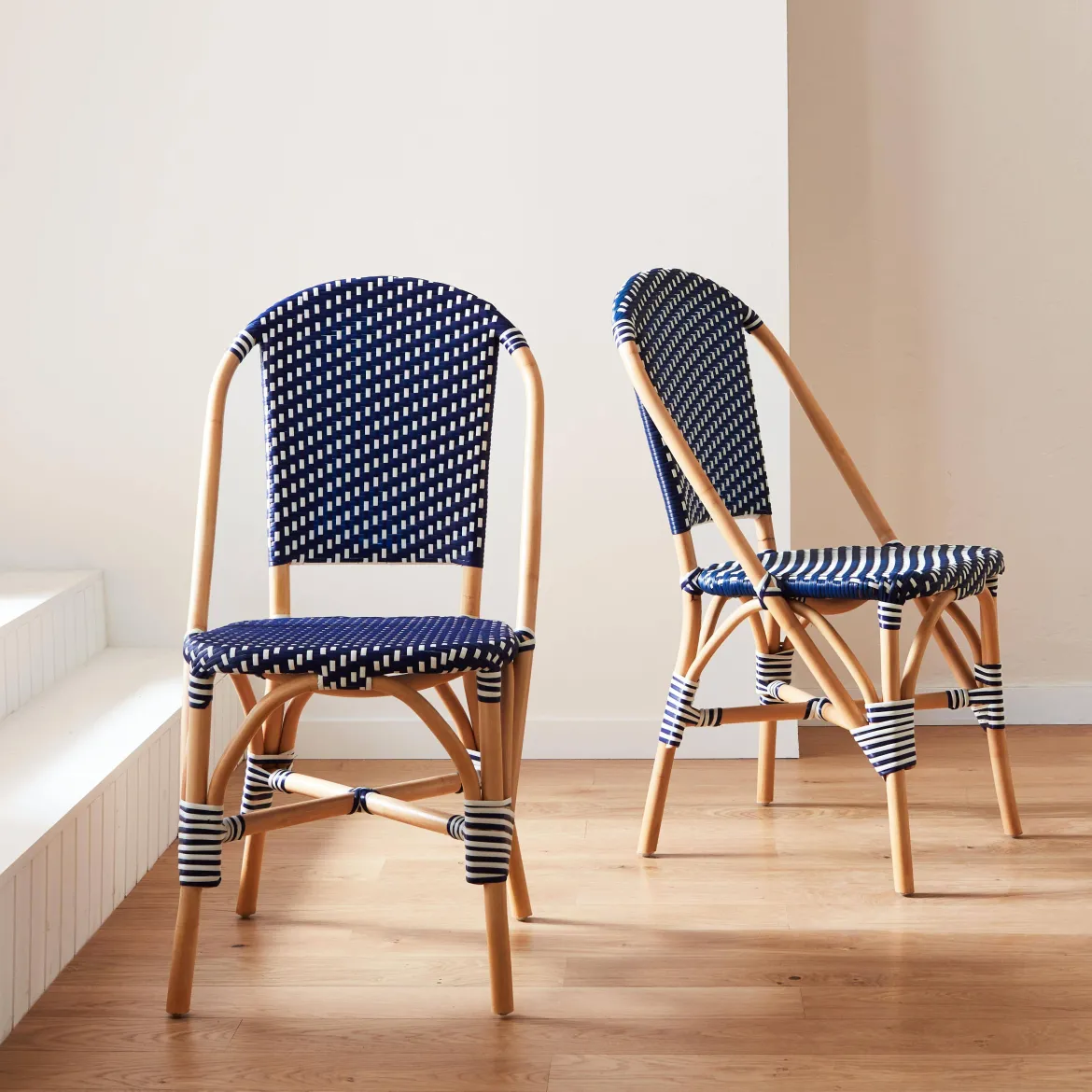 Set di 2 sedie bistrot in rattan e polyrattan