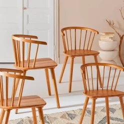 Set di 4 sedie in legno