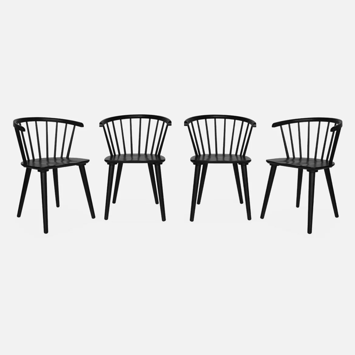 Set di 4 sedie in legno