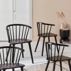 Set di 4 sedie in legno
