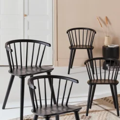 Set di 4 sedie in legno