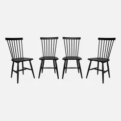 Set di 4 sedie in legno di hevea