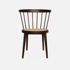 Set di 4 sedie in legno e paglia