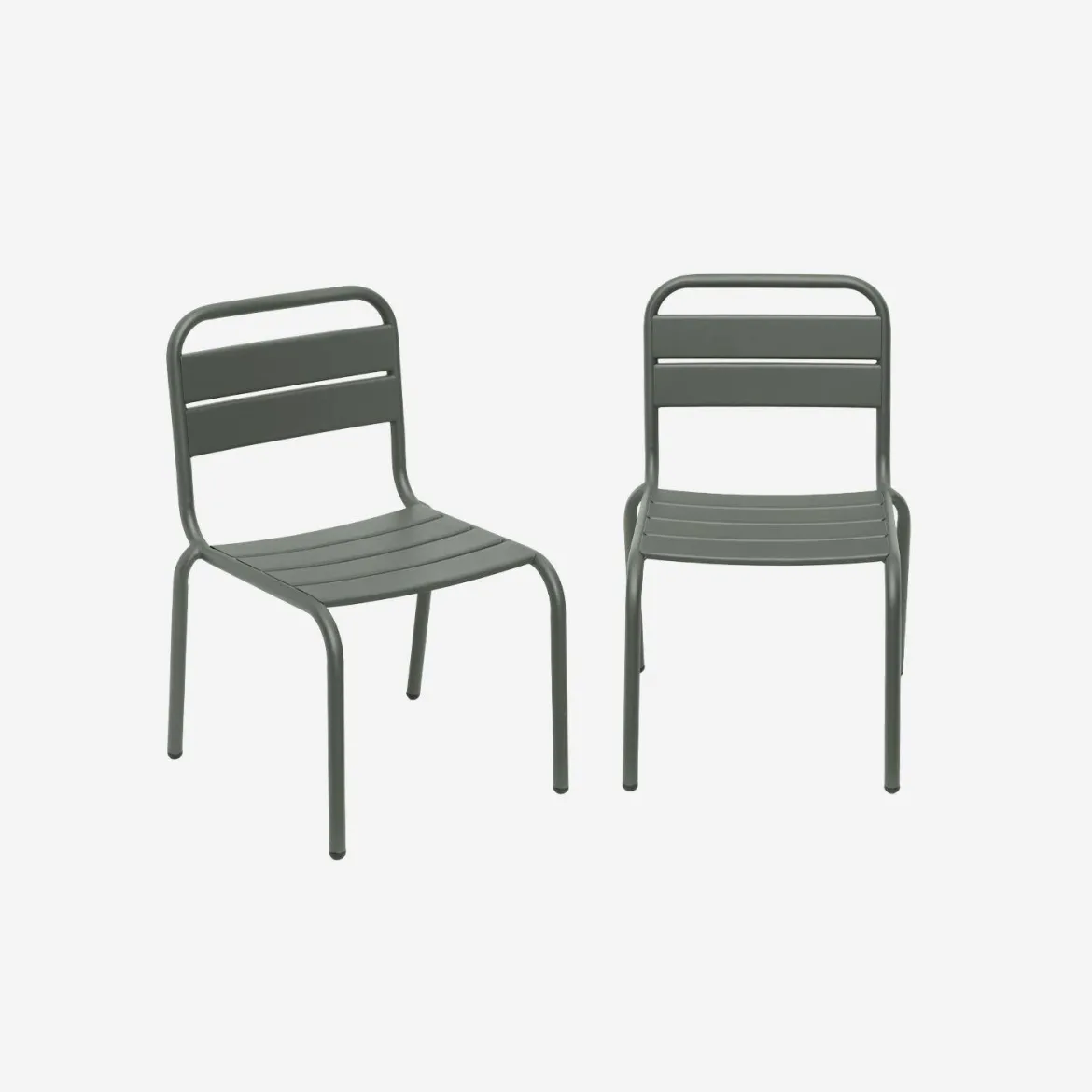 Set di 2 sedie in metallo per bambini