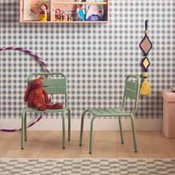 Set di 2 sedie in metallo per bambini