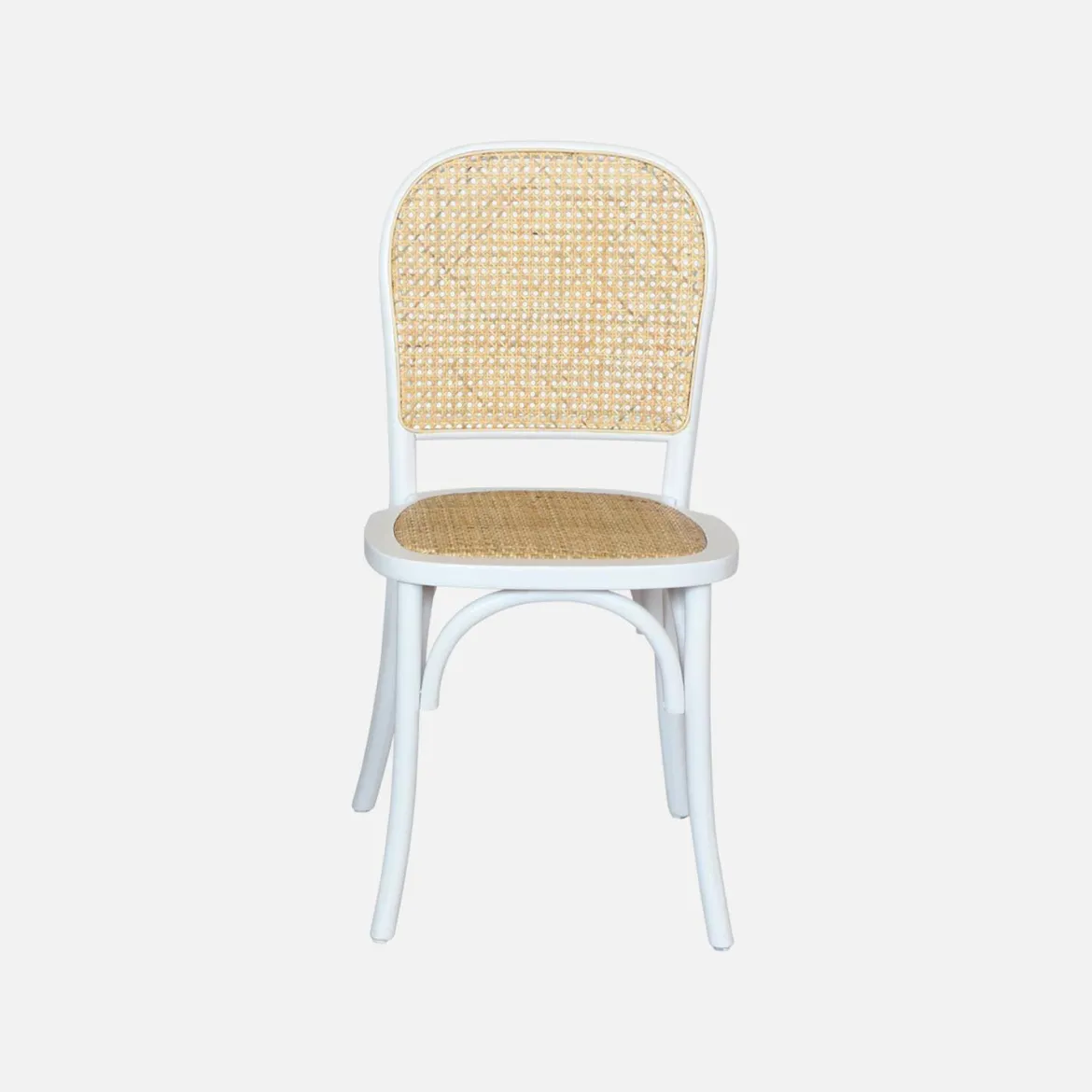 Set di 2 sedie vintage in legno e rattan