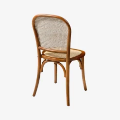 Set di 2 sedie vintage in legno e rattan