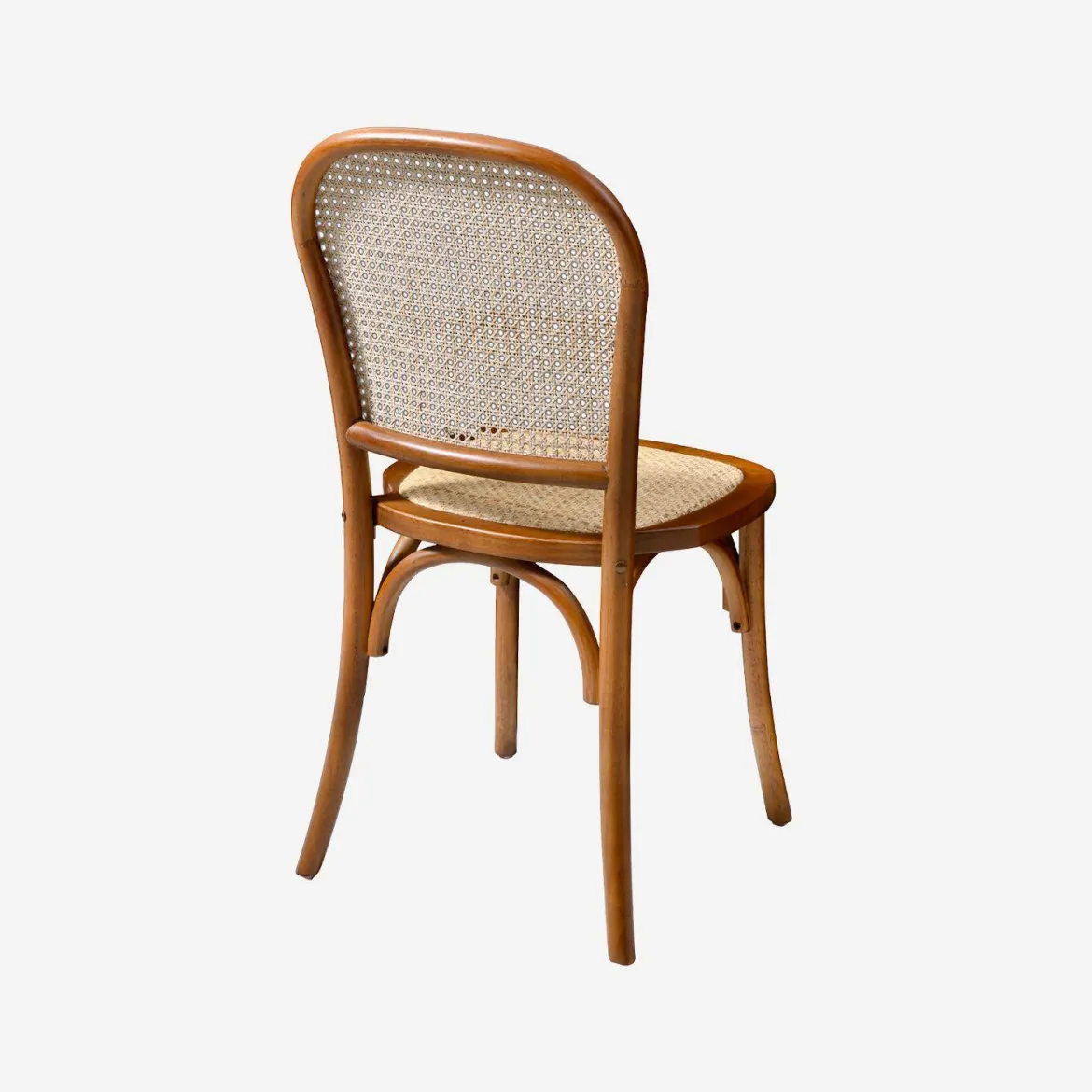 Set di 2 sedie vintage in legno e rattan