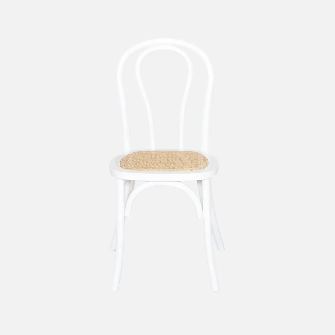Set di 4 sedie vintage in legno e rattan