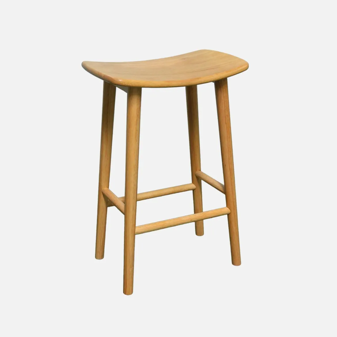 Set di 2 sgabelli da bar vintage in legno di hevea
