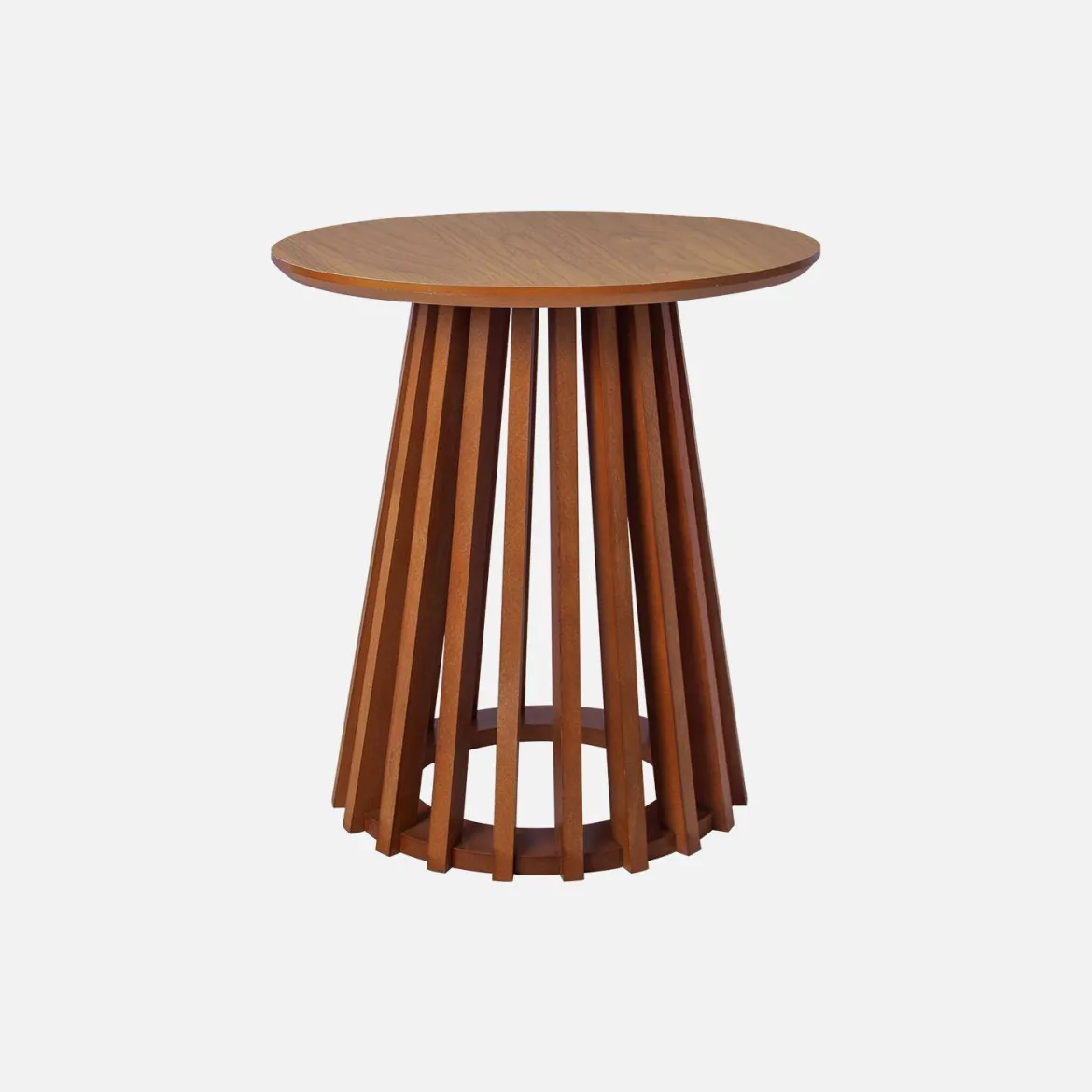 Set di 2 tavolini rotondi effetto legno, 40cm e 60cm
