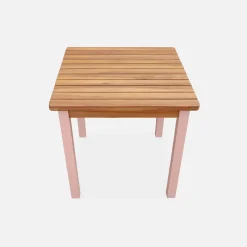 Set di tavolo per bambini in legno, 2 sedie