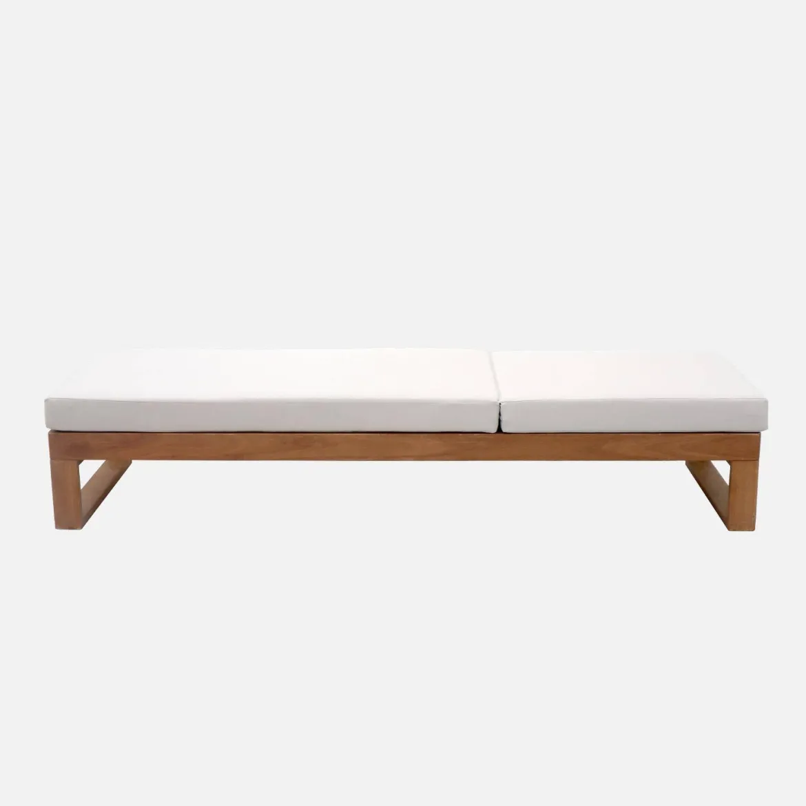 Set 2 lettini prendisole di legno di eucalipto multiposizione