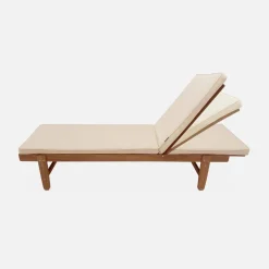 Set 2 lettini prendisole in legno multiposizione