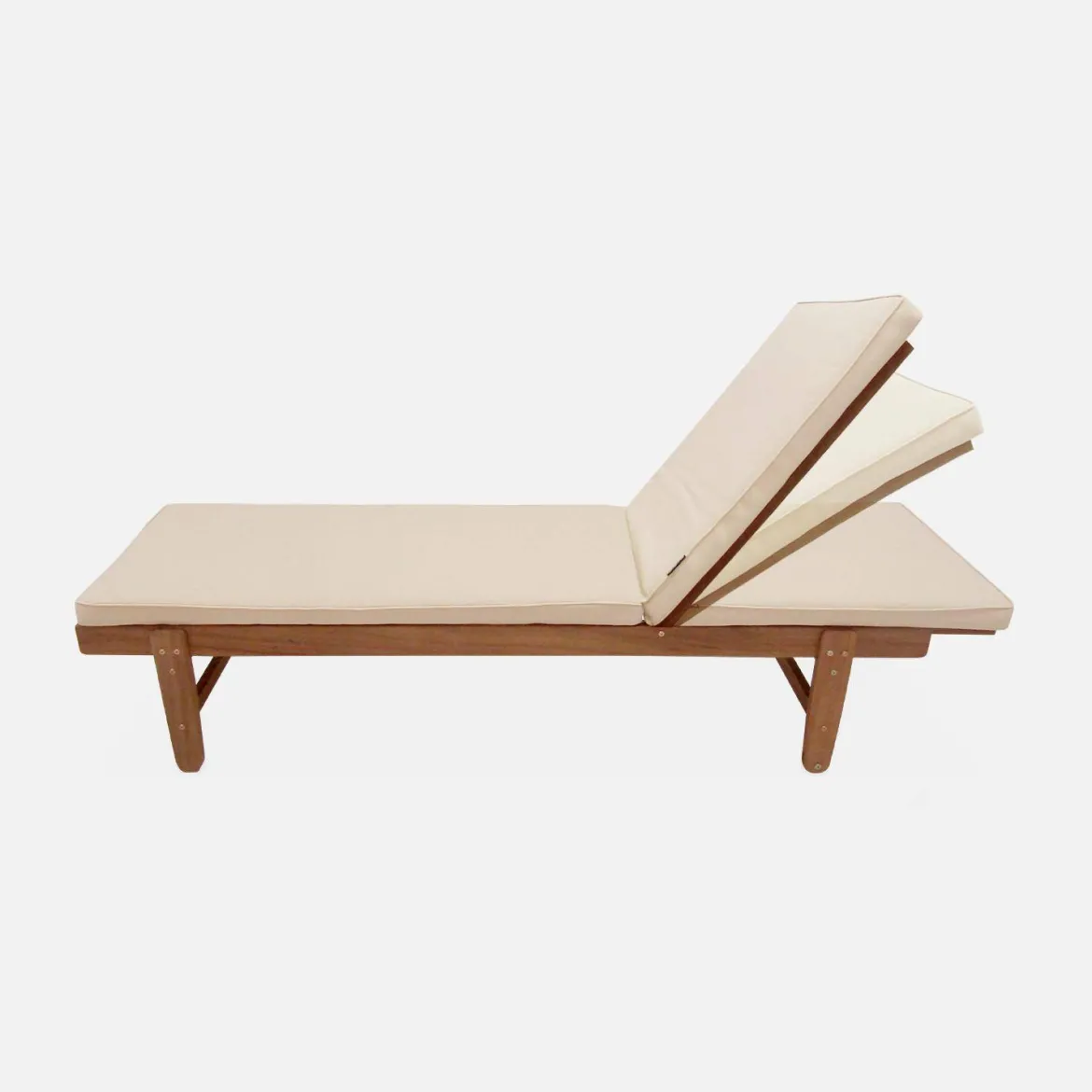 Set 2 lettini prendisole in legno multiposizione
