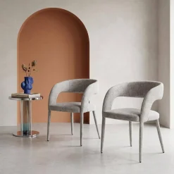 Set 2 poltrone contemporanee in tessuto