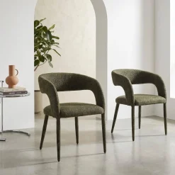 Set 2 poltrone contemporanee in tessuto