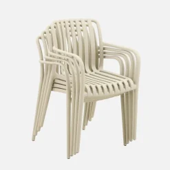 Set 4 poltrone da giardino in plastica