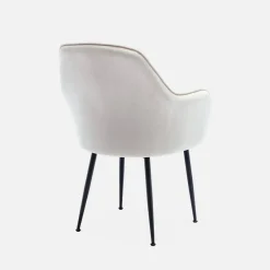 Set 2 poltrone in velluto con gambe in metallo