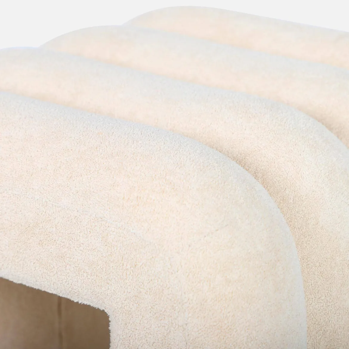 Set 2 pouf contemporanei in tessuto
