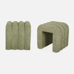 Set 2 pouf contemporanei in tessuto