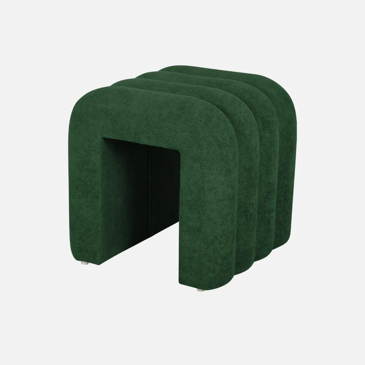 Set 2 pouf contemporanei in tessuto