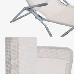 Set 2 sdraio in textilene multiposizione