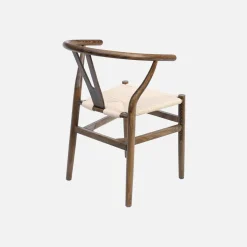 Set 2 sede in legno con seduta in corda