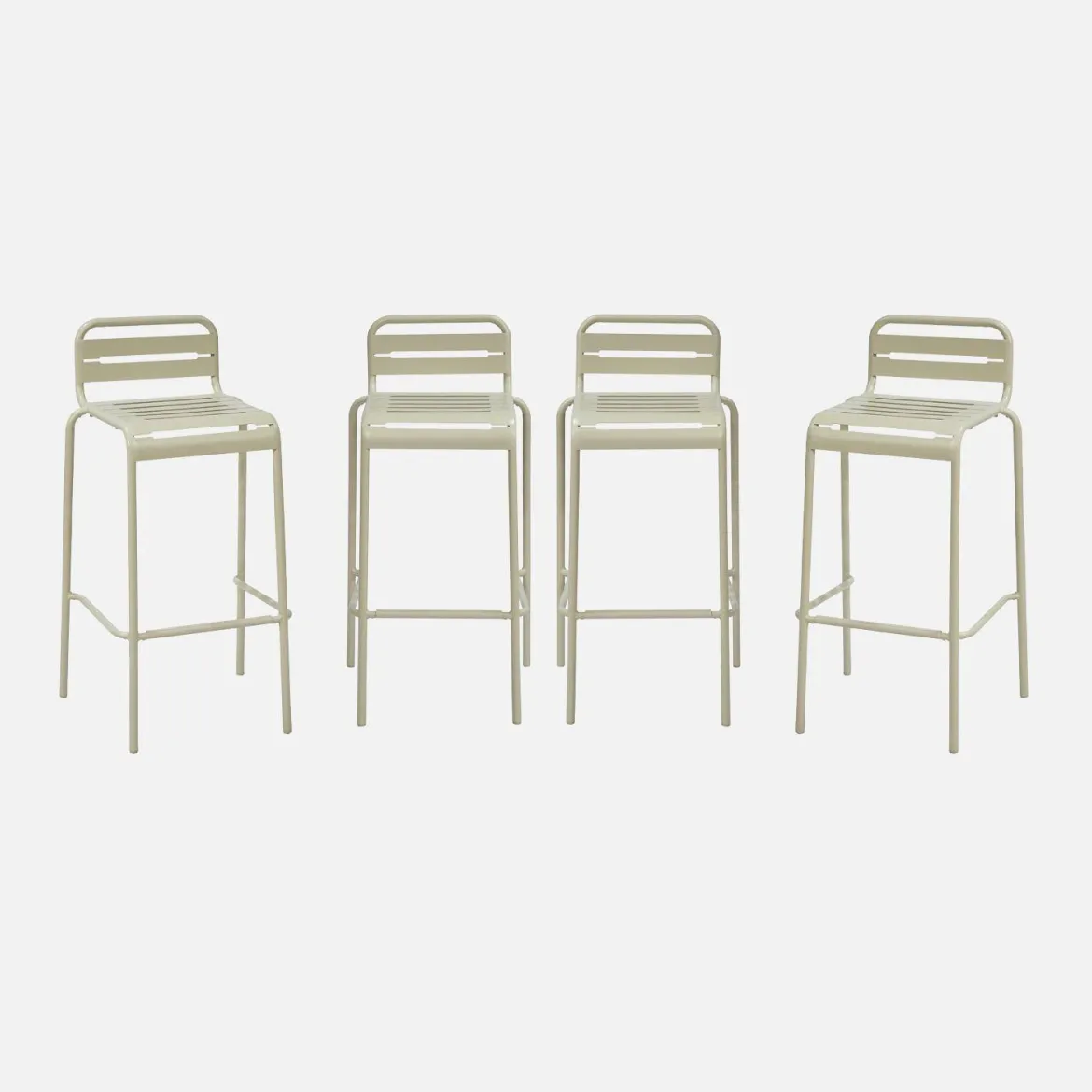 Set 4 sedie alte bistrot in acciaio