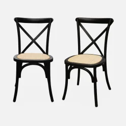 Set 2 sedie bistrò vintage in legno
