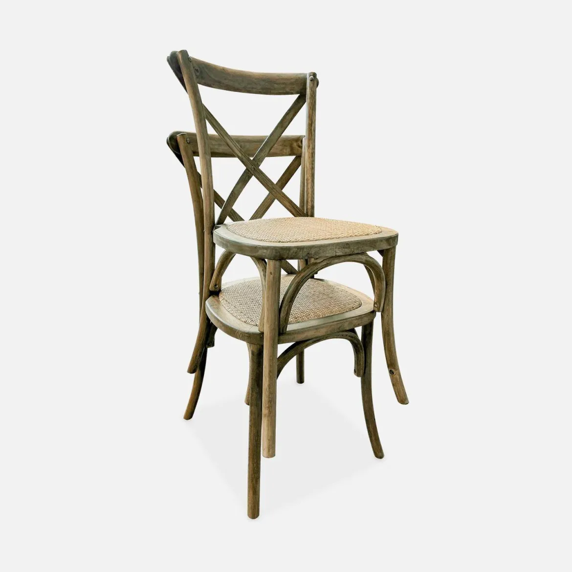 Set 2 sedie bistrò vintage in legno
