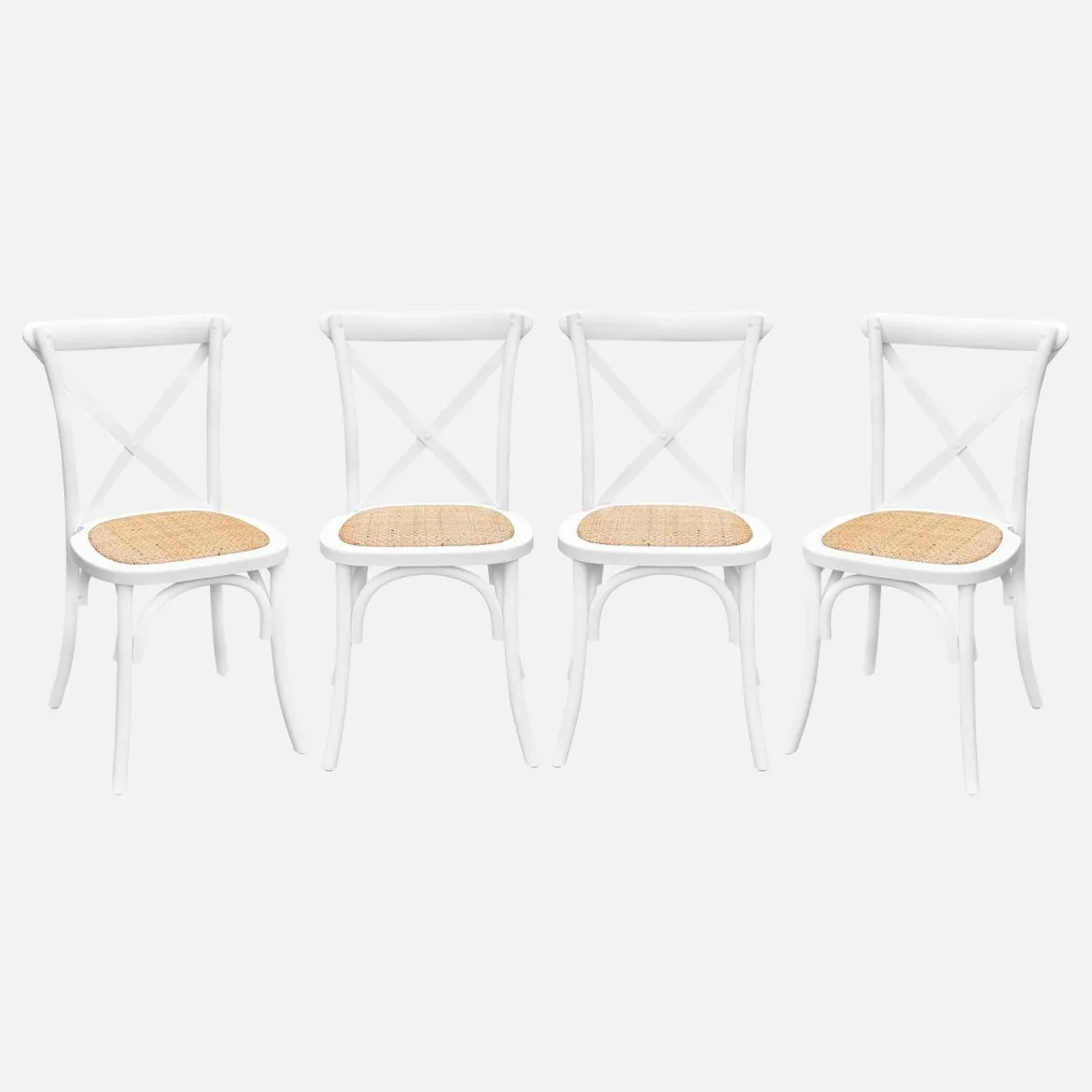 Set 4 sedie da bistrot vintage in legno