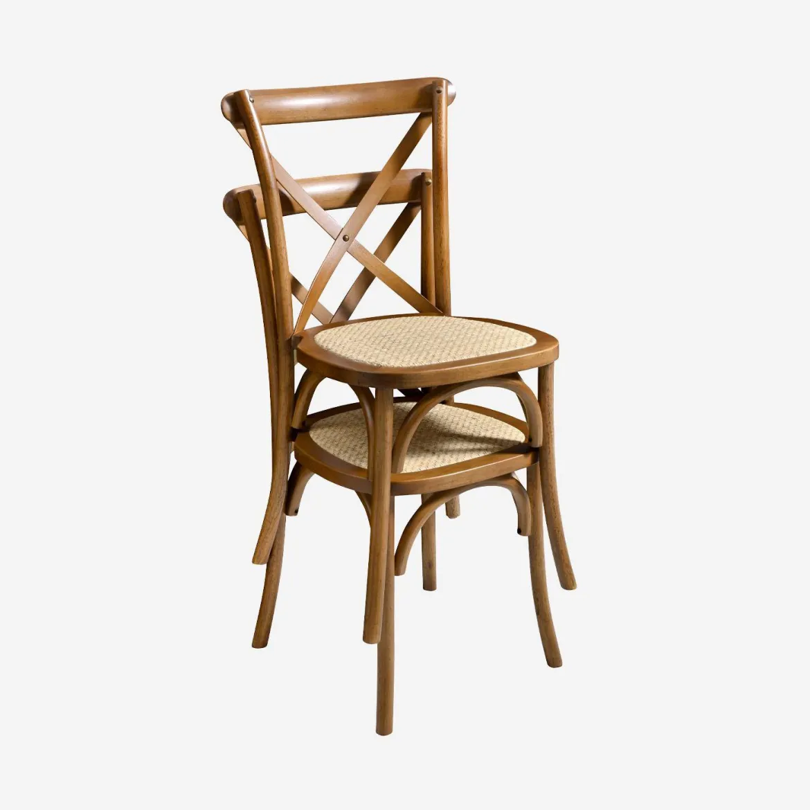 Set 4 sedie da bistrot vintage in legno