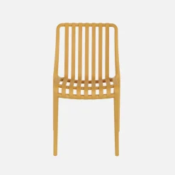 Set 4 sedie da giardino impilabili in plastica