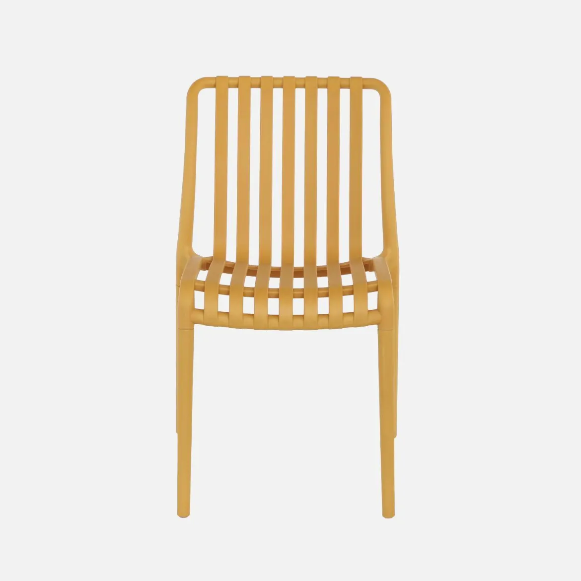 Set 4 sedie da giardino impilabili in plastica