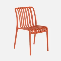 Set 4 sedie da giardino impilabili in plastica