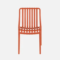Set 4 sedie da giardino impilabili in plastica