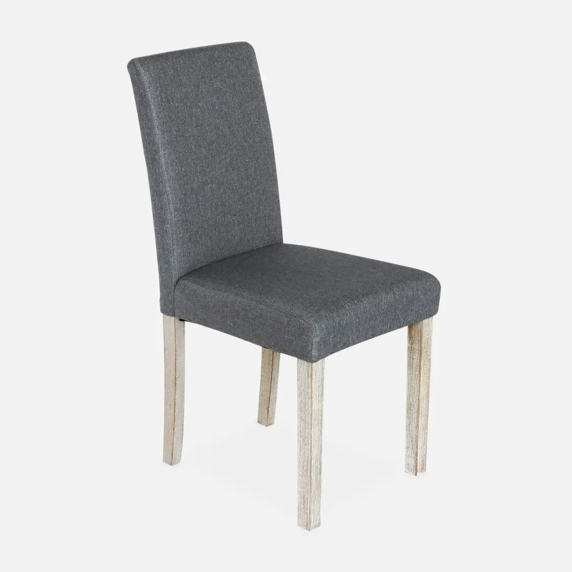 Set 4 sedie in tessuto con gambe in legno