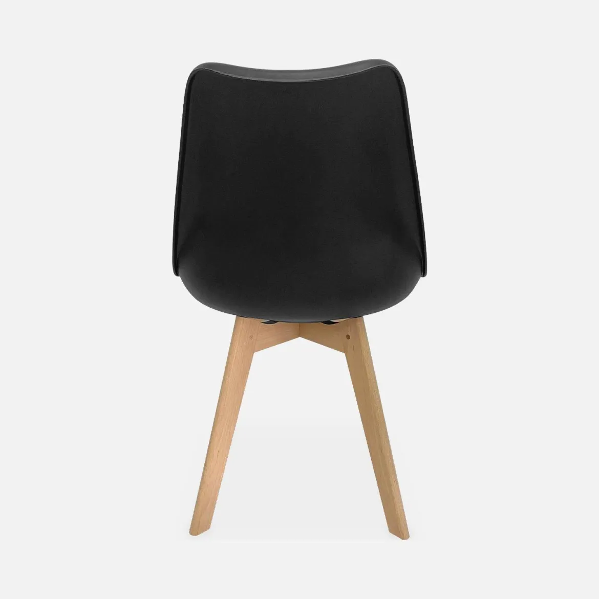 Set 4 sedie scandinave imbottite con gambe in legno