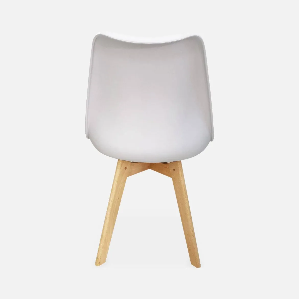 Set 4 sedie scandinave imbottite con gambe in legno