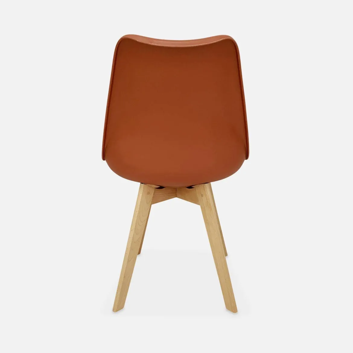 Set 4 sedie scandinave imbottite con gambe in legno
