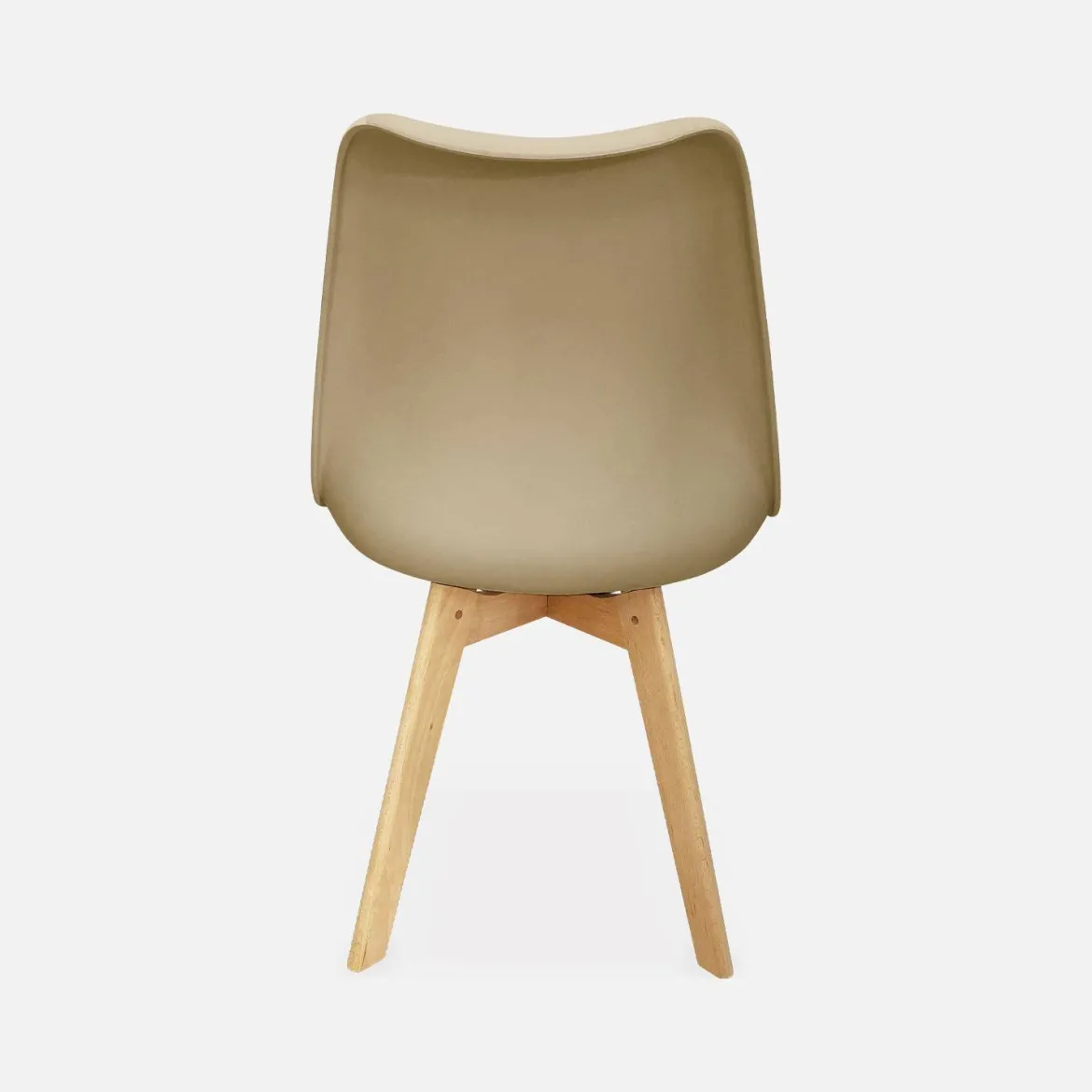 Set 4 sedie scandinave imbottite con gambe in legno