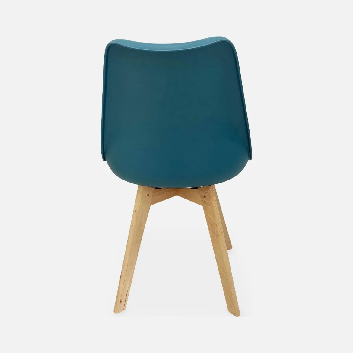 Set 6 sedie scandinave imbottite con gambe in legno