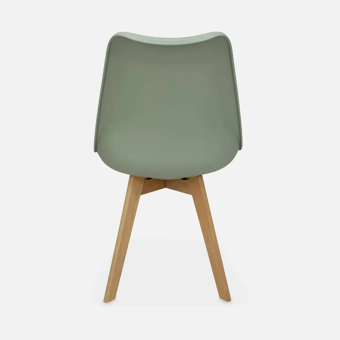 Set 6 sedie scandinave imbottite con gambe in legno
