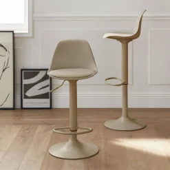 Set 2 sgabelli da bar in similpelle regolabili