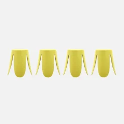 Set 4 sgabelli impilabili in ecopelle